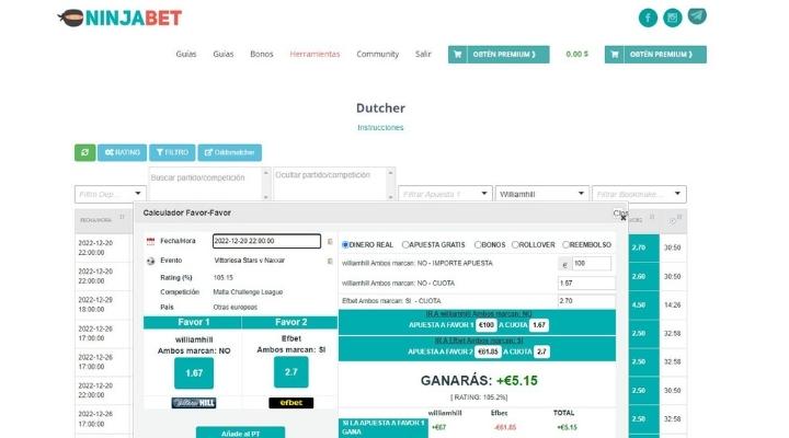 bono-william-hill-ninjabet-matched-betting-apuestas-online-betfair-surebet-dutcher